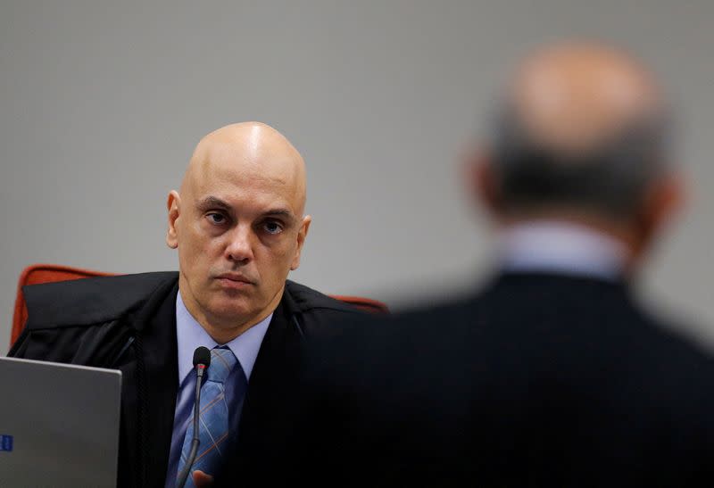 FILE PHOTO: Judge Alexandre de Moraes attends a session of the Supreme Court in Brasilia