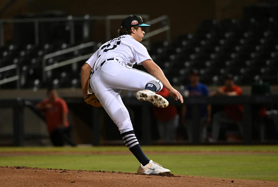 Jackson Jobe。（Photo by Norm Hall/MLB Photos via Getty Images）