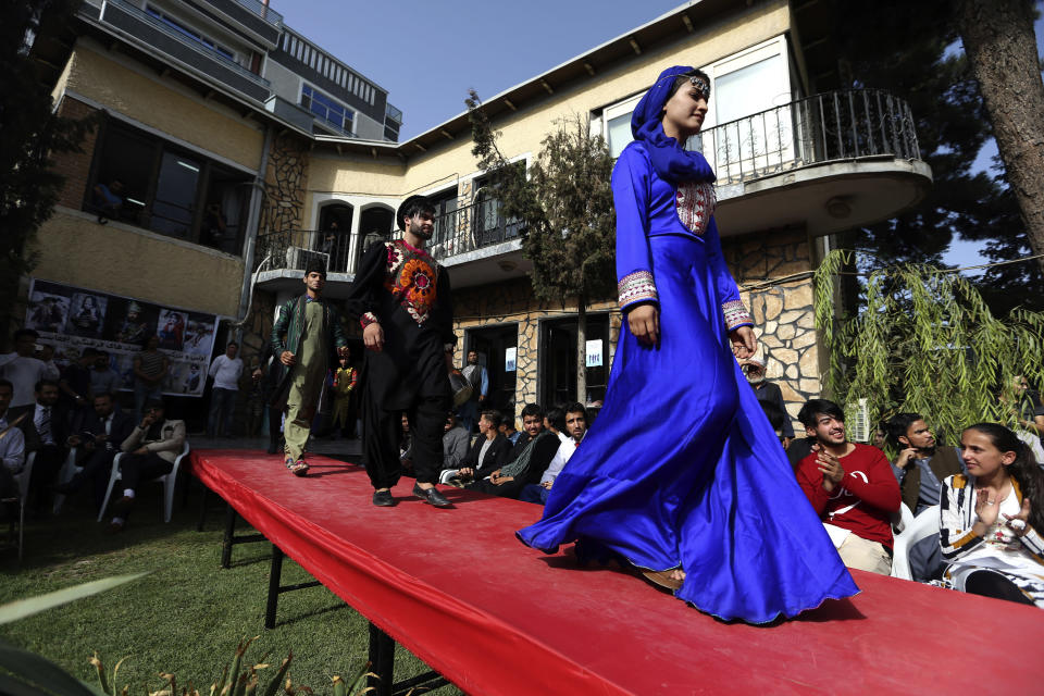 Kabul Catwalk Modelling Agency Parades Traditional Attire In Afghan Hot Sex Picture
