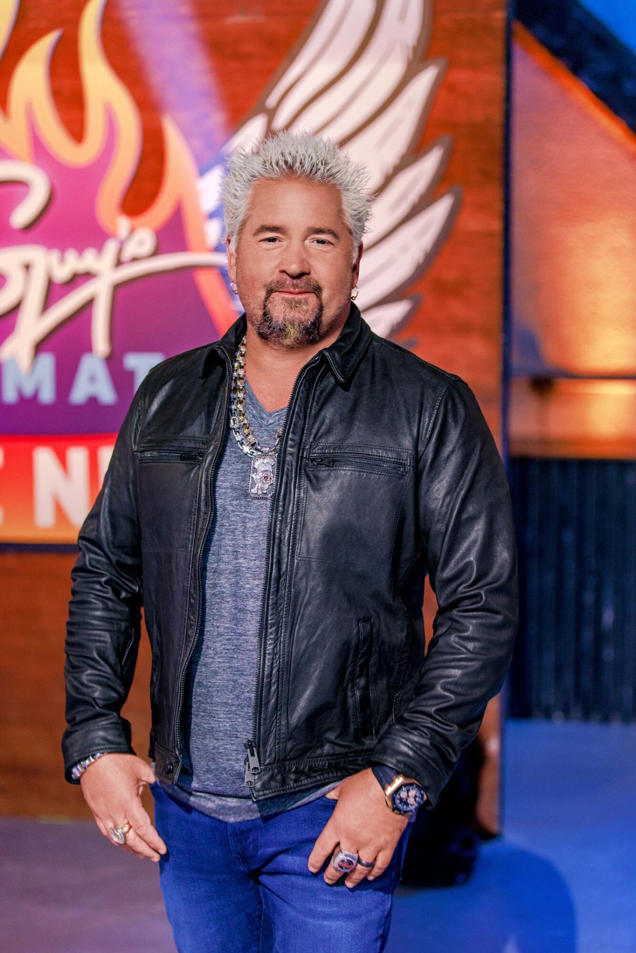 Host Guy Fieri, as seen on Guy’s Ultimate Game Night, Season 1.