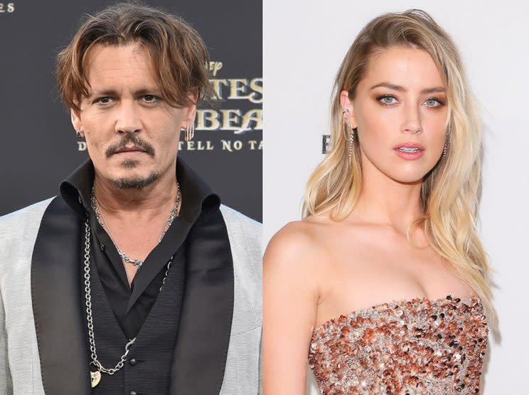 Reunited (by a lawsuit) — Johnny Depp and Amber Heard. 