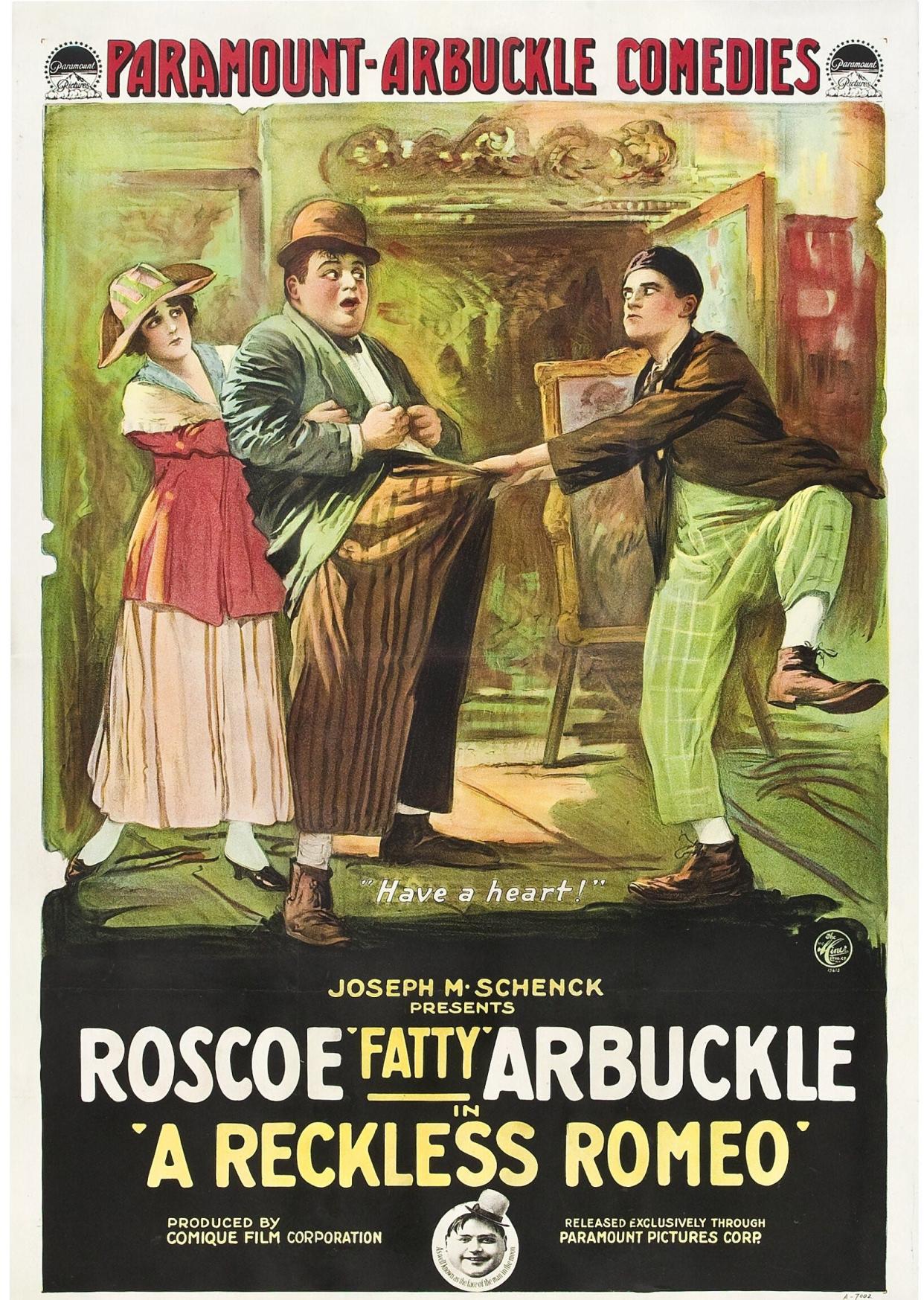 "A Reckless Romeo" starring Roscoe "Fatty" Arbuckle