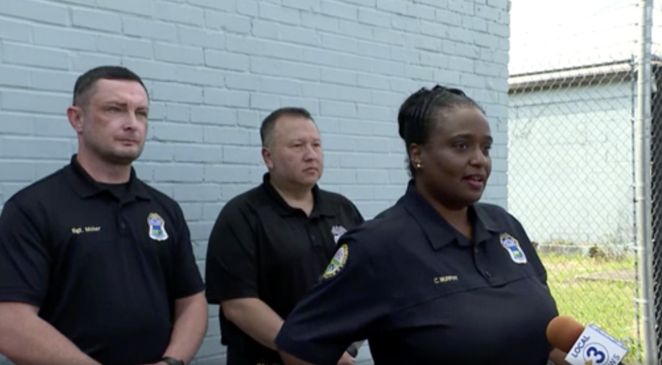 Police in Chattanooga, Tennessee, hold a news conference about a shooting that led to the deaths of three people and injured 14 others on Sunday, June 5, 2022. / Credit: WTVC