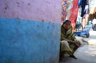 Malsamma, a former leprosy sufferer, pictured in a leprosy colony in New Delhi