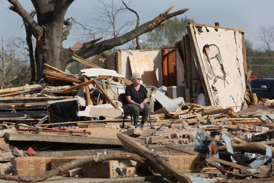 wreckage from a tornado