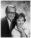 <p> Betty White with Husband Allen Ludden in a publicity shot for PASSWORD in 1966. </p>