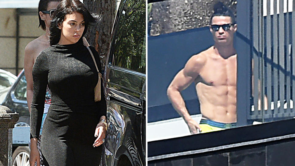 Cristiano Ronaldo and partner Georgina Rodriguez, pictured here in Portugal during the coronavirus crisis.