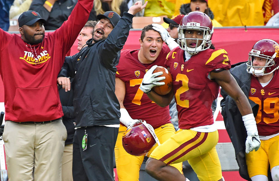 Adoree' Jackson was a major contributor on offense, defense and special teams for the Trojans. (Photo by Jayne Kamin-Oncea/Getty Images)