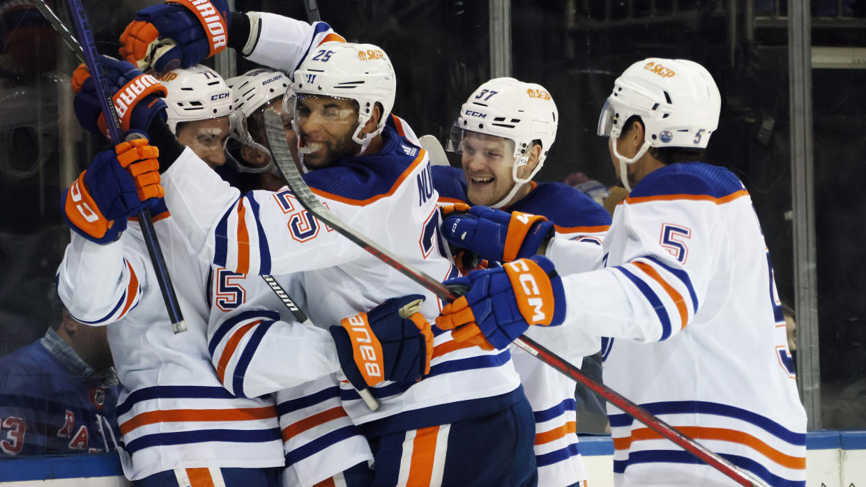 The Oilers somehow got it done on Saturday. (Getty)