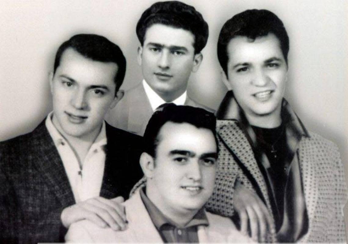 The “Four Sons of Italy,’ as the brothers behind the DiCicco’s Italian Restaurants were called, are, clockwise from left, Frank Vitucci, Nicola Di Cicco, Roberto Vitucci and Alberto Di Cicco.