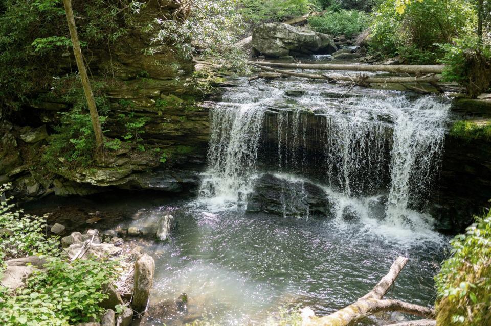 Said to be a hidden gem amongst the over 200 waterfalls across the state by West Virginia's Department of Tourism, Finn's Falls is pictured along the Waterfall Trail in New River Gorge National Park & Preserve.