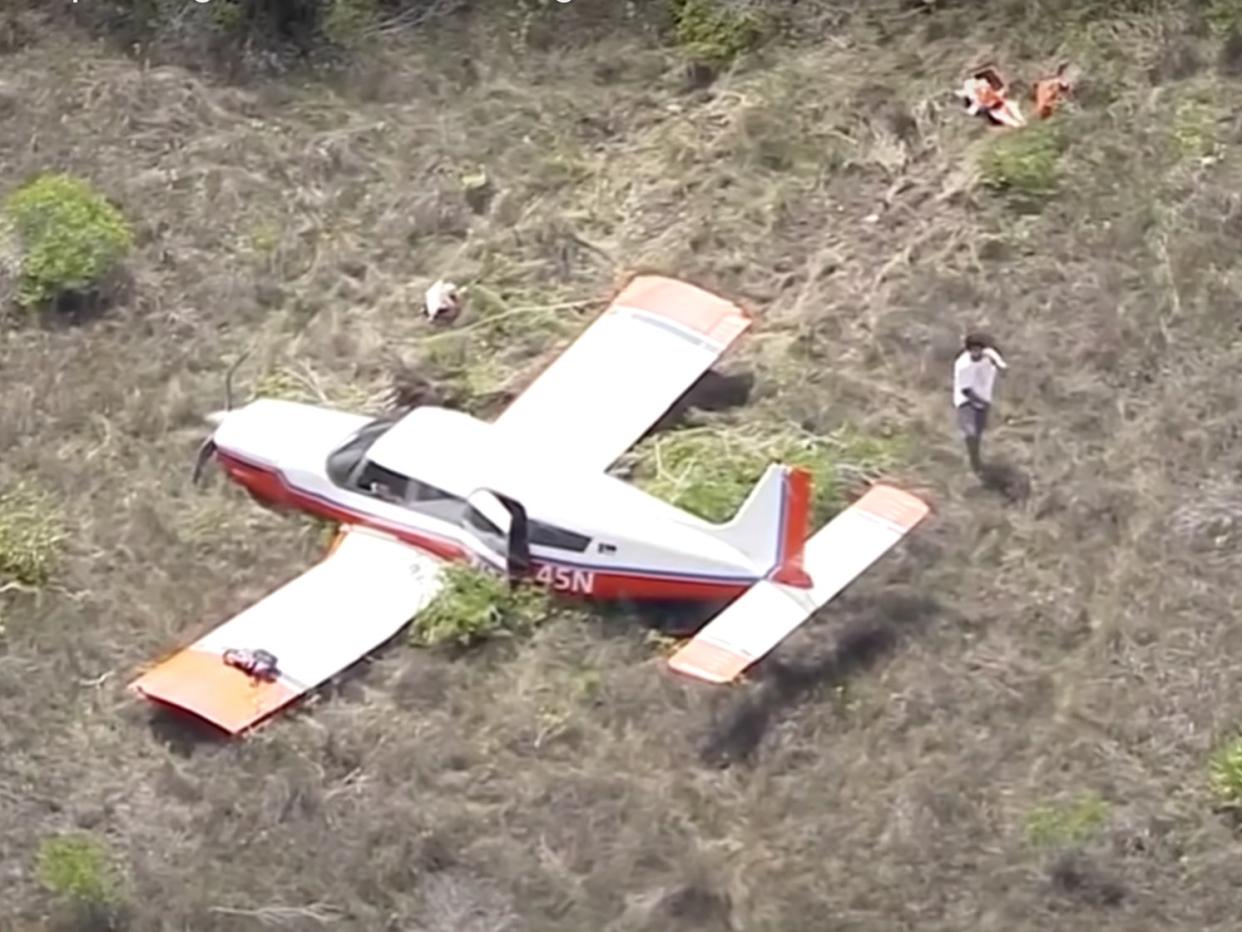 Two men crashed a plane in the Florida Everglades while flying across the state to a taco food truck.  (Sky 10)