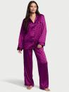 <p><strong>Victoria's Secret</strong></p><p>victoriassecret.com</p><p><strong>$79.95</strong></p><p>As a cost-effective alternative to genuine silk, consider a synthetic satin pajama set. A synthetic satin set like<strong> this one from Victoria's Secret that's made with polyester offers some of the same benefits of real silk for a fraction of the cost! </strong>Our analysts love that the synthetic fabric is still super smooth and gentle against the skin and that it's extra durable, so it's easier to wash and care for. It won't be as breathable as real silk, though, which means it's not great for hot sleepers. You can choose between short, regular and long options and from sizes XS to XXL. </p>