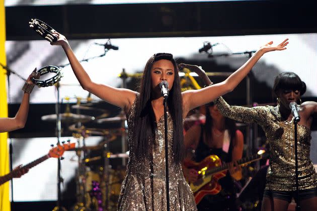 Raised by two Caribbean educators in Northampton, the Grammy-nominated British musician got her start singing in gospel choirs. Years later, Brown would eventually open for Maroon 5 on tour & headlining at multiple venues. (Photo: Taylor Hill via Getty Images)