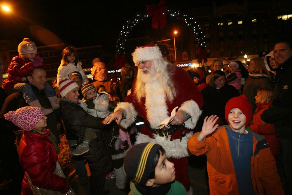 The Morristown Green Christmas Festival dates back to 1913. Here, Santa makes his entrance in 2008.