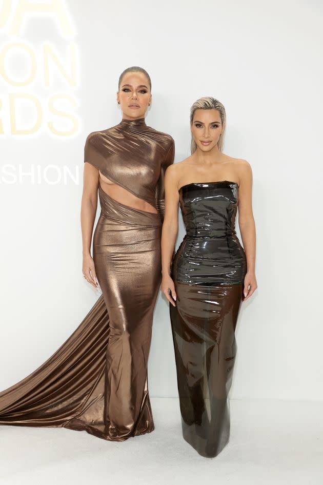 Khloé Kardashian and Kim Kardashian attend the CFDA Fashion Awards on Nov. 7 in New York City. (Photo: Dimitrios Kambouris via Getty Images)