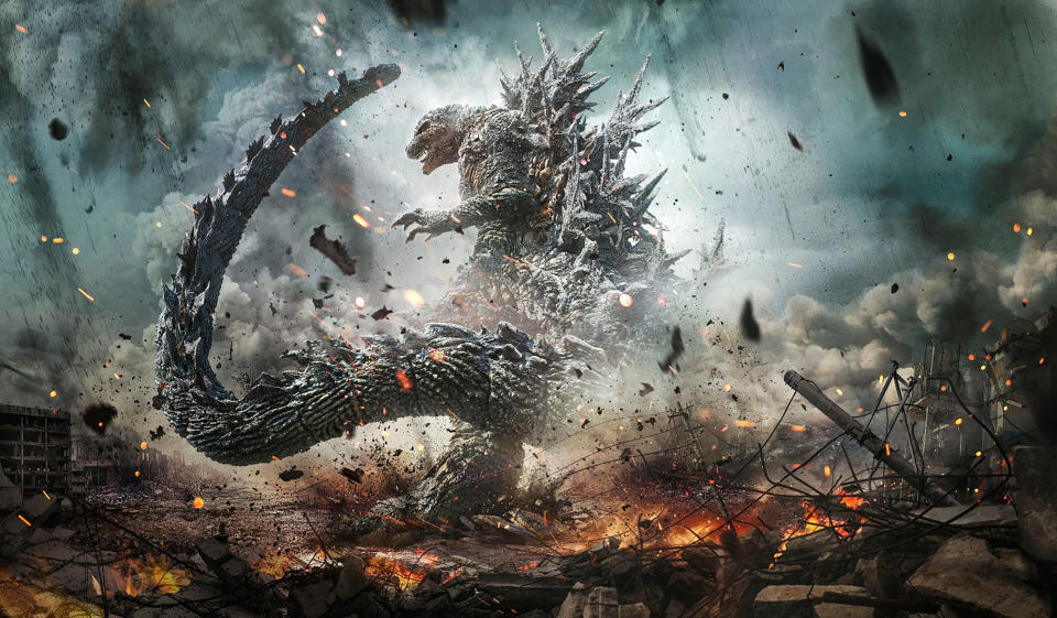 En esta imagen proporcionada por Toho International una escena de "Godzilla Minus One". (Toho vía AP)