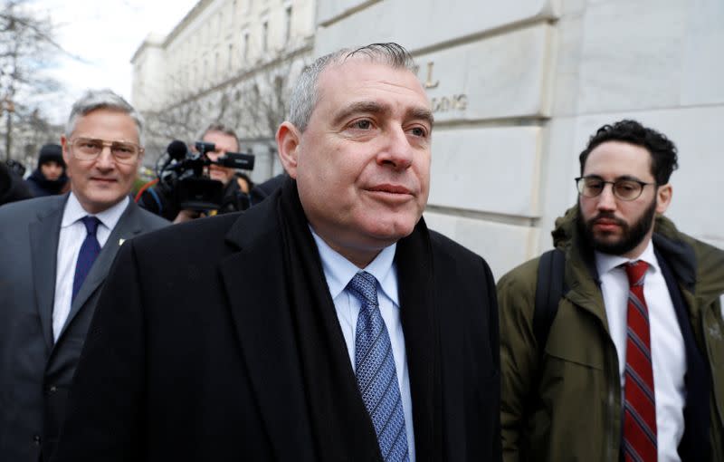 Lev Parnas walks to the U.S. Capitol after arriving in Washington