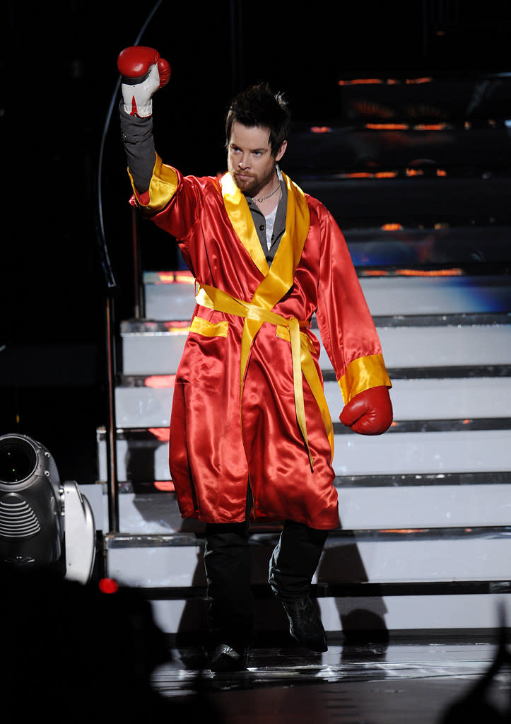 David Cook arrives for the "Battle Of The Davids" on American Idol.