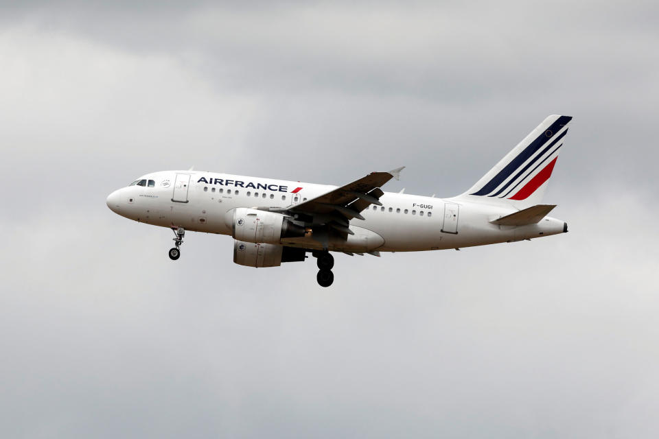 An Air France Airbus A318 aircraft lands at the Charles de Gaulle International Airport in Roissy, near Paris, July 28, 2017. REUTERS/Benoit Tessier