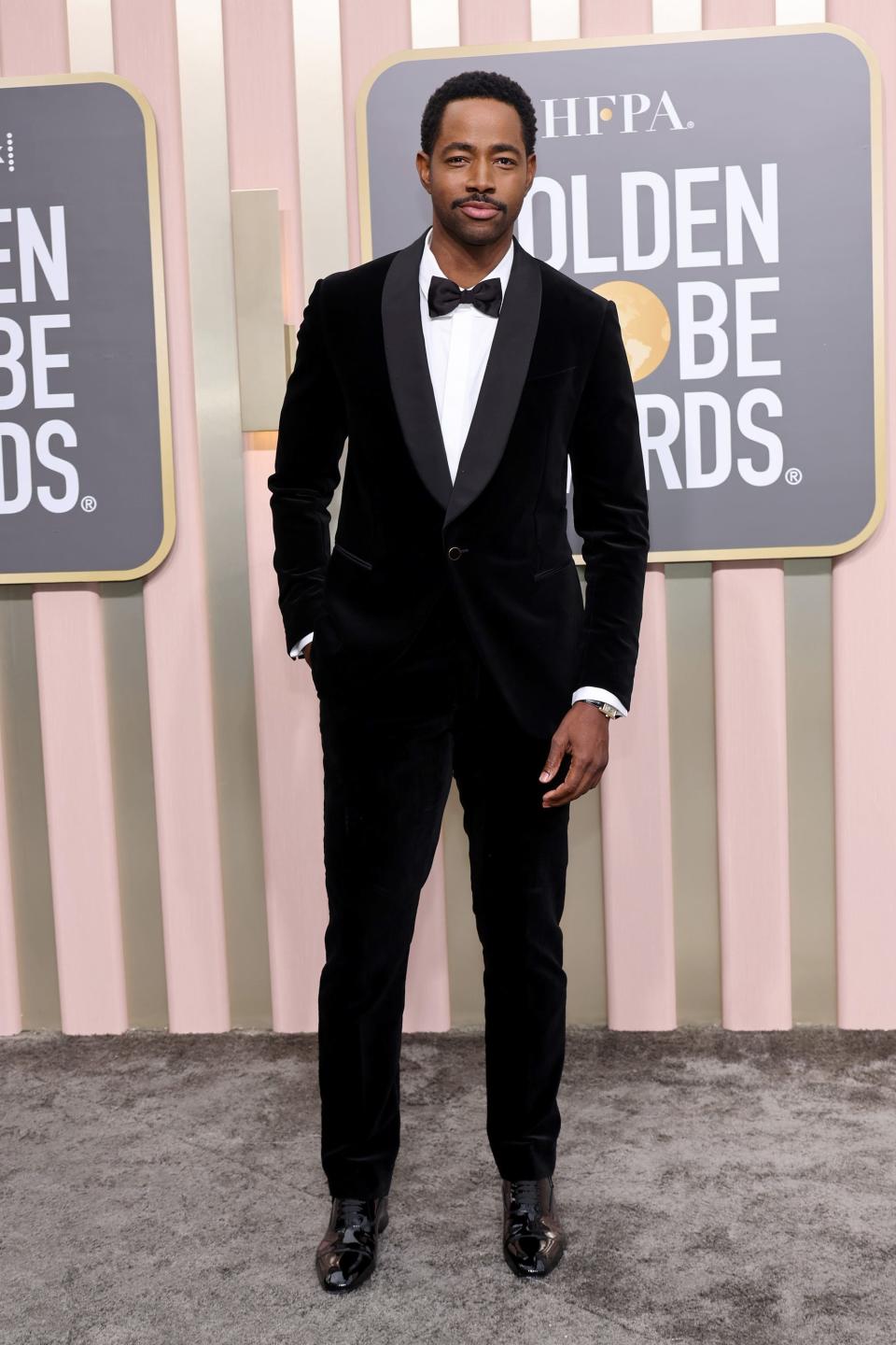 Jay Ellis attends the 2023 Golden Globes.