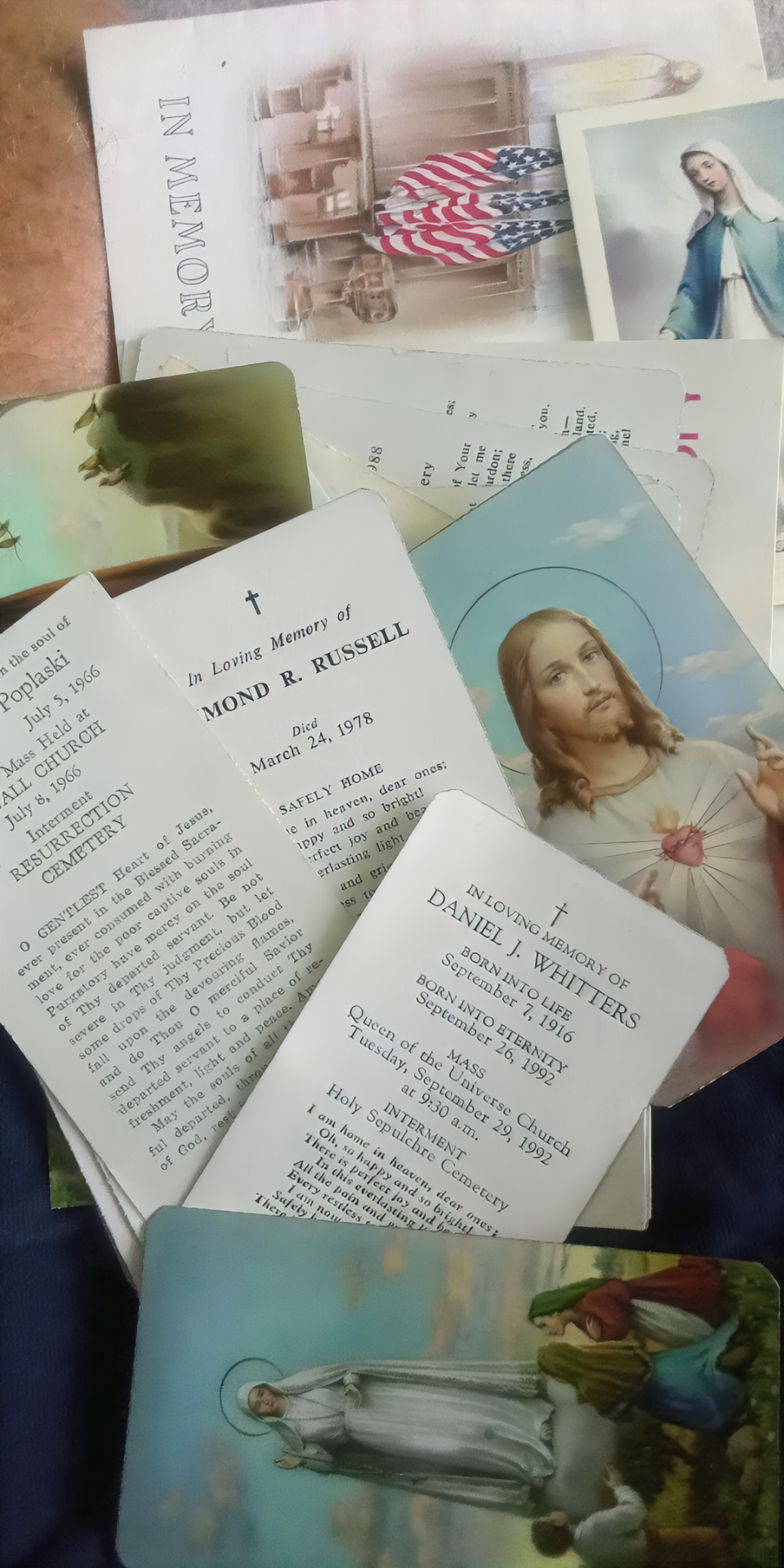 Gertrude McGrath's funeral cards