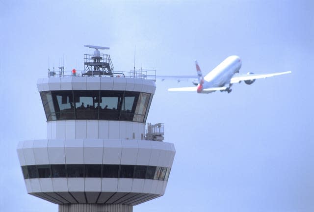 Gatwick Airport's control tower (Crawley Borough Council/PA)