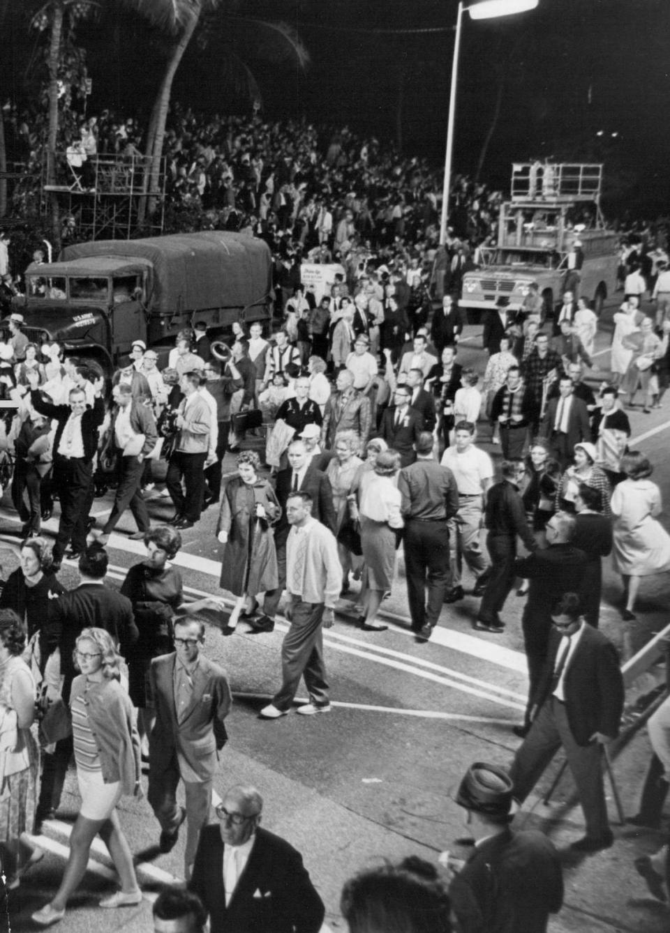 Parade scene in downtown Miami. Miami Herald File