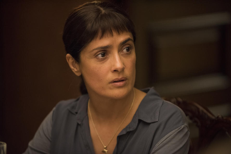 Hollywood has never known quite what to do with Salma Hayek, a nimble genre hopper&nbsp;without a distinct wheelhouse.&nbsp;"Frida," which netted her only Oscar nomination to date, feels like&nbsp;an anomaly on&nbsp;Hayek's r&eacute;sum&eacute;, if only because most of her arty movies&nbsp;haven't&nbsp;found much of a shelf life. Had the Sundance drama "<a href="https://www.huffingtonpost.com/entry/salma-hayek-beatriz-at-dinner_us_593aff8ae4b0b13f2c6a658c?utm_hp_ref=salma-hayek" target="_blank">Beatriz at Dinner</a>" made an&nbsp;incision&nbsp;at the box office, it could have been her next Oscar bid. Playing an immigrant working as a holistic healer in California, her every expression bears the weight of a weary life spent serving those who hold society's power.