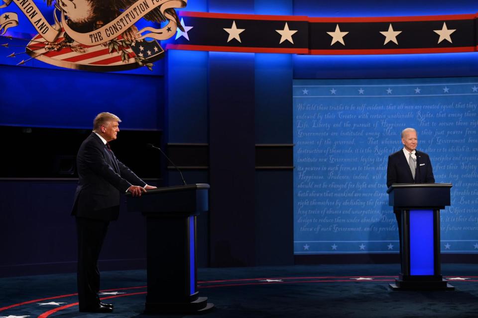 Head-to-head: Donald Trump and Joe Biden (AFP via Getty Images)