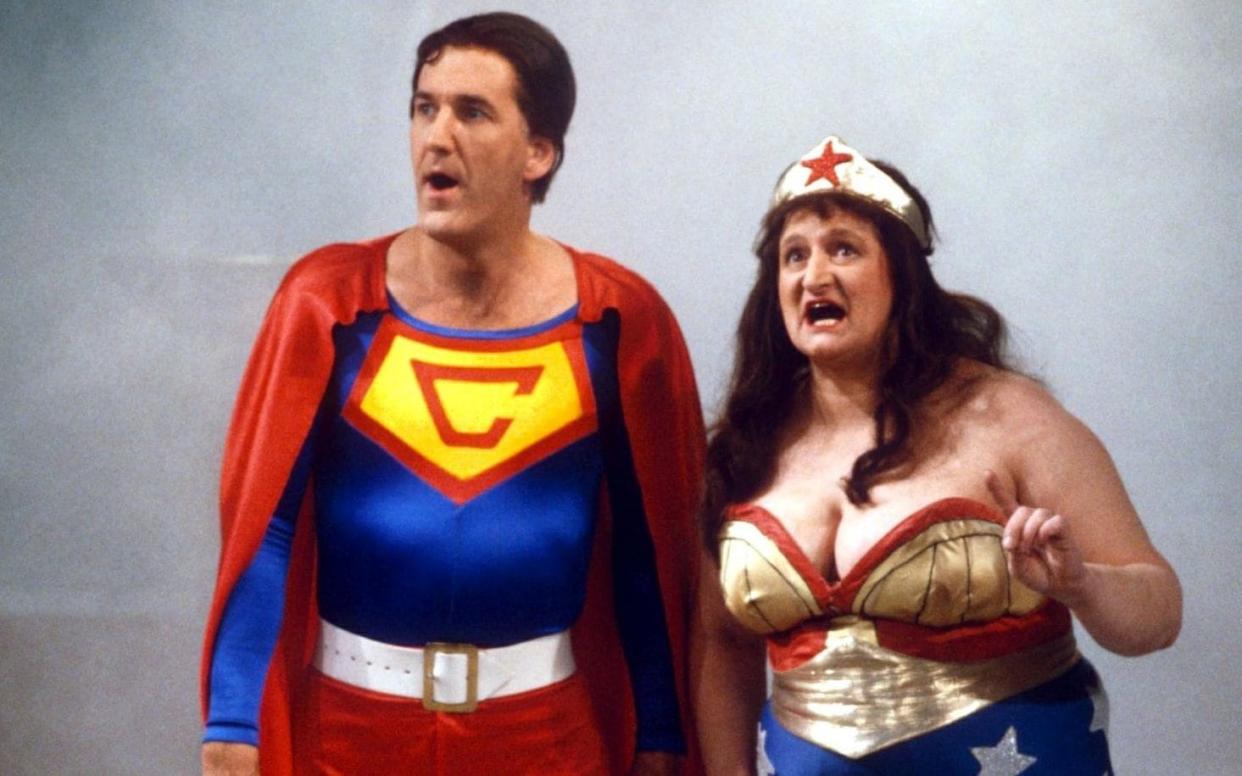 Russ Abbot and Bella Emberg in Russ Abbot's Madhouse, 1985 - REX/Shutterstock