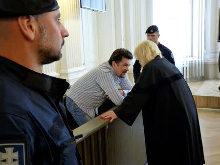 Evaldas Rimasauskas ahead of a verdict announcement in his extradition case at a court in Vilnius, Lithuania July 17, 2017. REUTERS/Andrius Sytas