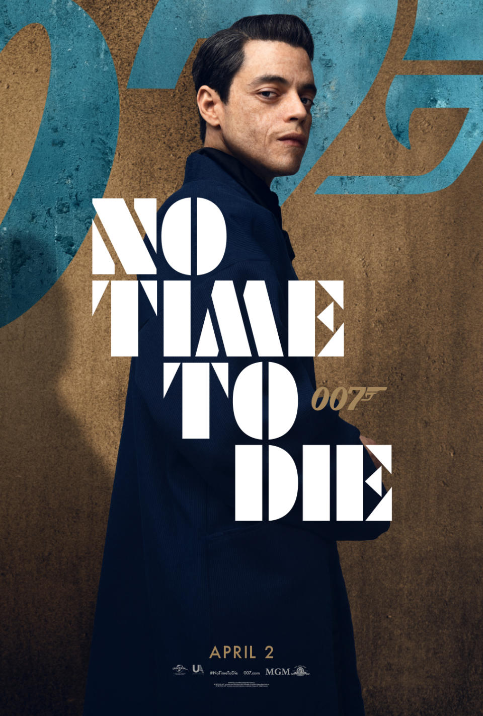 Rami Malek's No Time To Die character poster. (Universal Pictures/MGM)