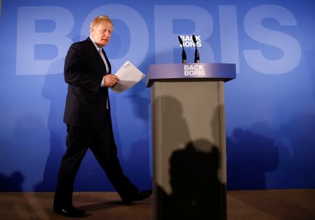 Conservative Party leadership candidate Boris Johnson at the launch of his campaign in London