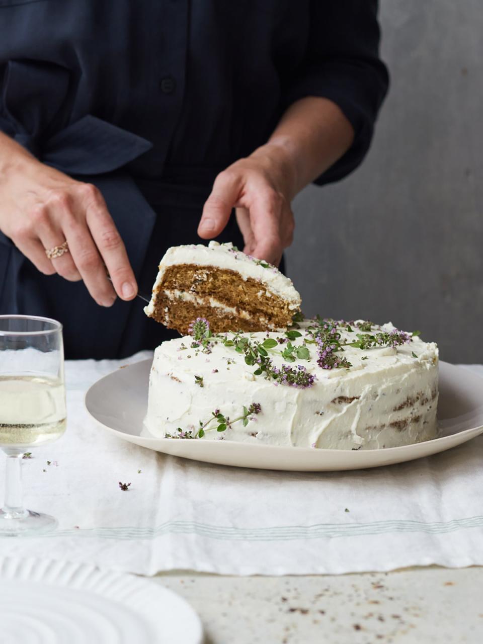 Courgette cake with lime and buttercream: very simple and not nearly as odd as it sounds (Kathy Slack)