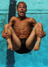 FORT LAUDERDALE, FL - MAY 06: Kristian Ipsen of the USA dives during 3 meter springboard preliminaries at the Fort Lauderdale Aquatic Center during Day 1 of the AT&T USA Diving Grand Prix on May 6, 2010 in Fort Lauderdale, Florida. (Photo by Al Bello/Getty Images)