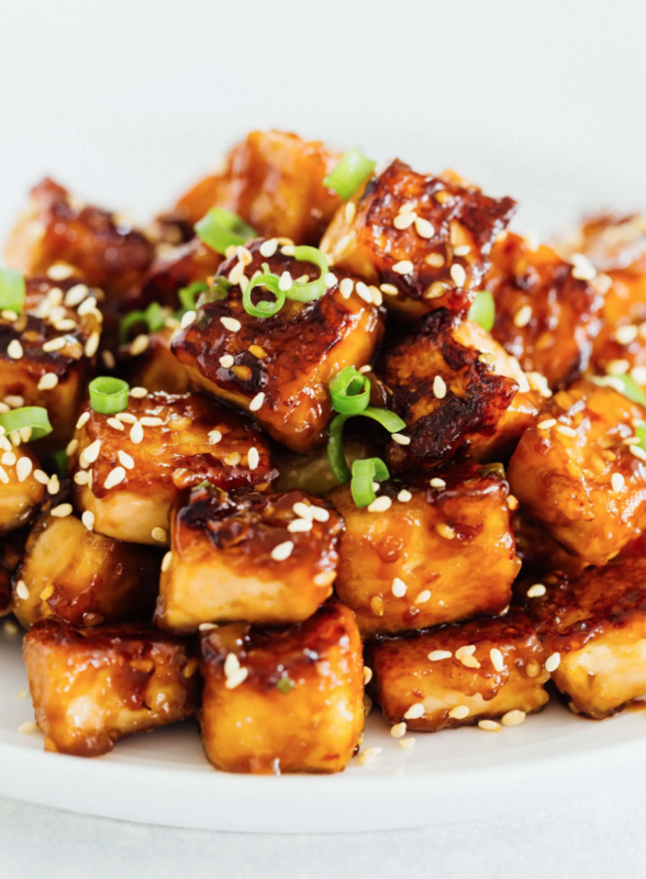 <p>Table for Two</p><p>This crispy pan-fried sesame garlic tofu is going to change your mind about tofu almost instantly!</p><p><strong>Get the recipe: <a href="https://www.tablefortwoblog.com/pan-fried-sesame-garlic-tofu/" rel="nofollow noopener" target="_blank" data-ylk="slk:Pan Fried Sesame Garlic Tofu;elm:context_link;itc:0;sec:content-canvas" class="link "><em>Pan Fried Sesame Garlic Tofu</em></a></strong></p>