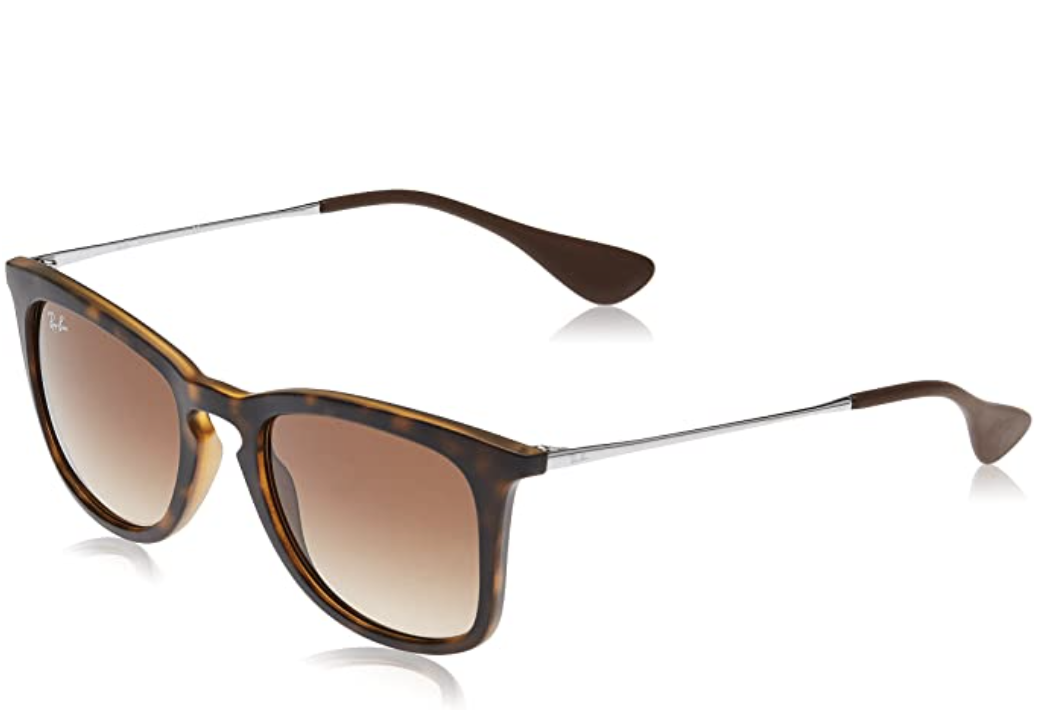 Tortoise-framed sunglasses with brown specs