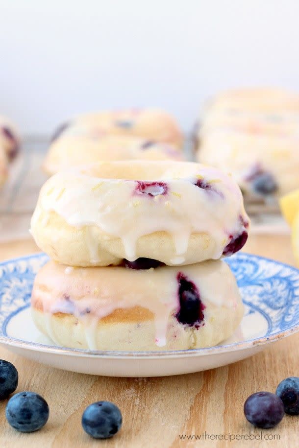 Baked Lemon Blueberry Donuts