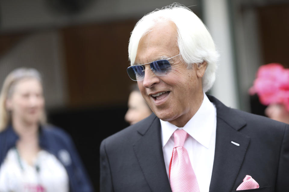 Trainer Bob Baffert is seen at Churchill Downs on May 3, 2019, in Louisville, Kentucky. (AP)