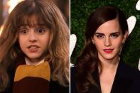 <p><b>Antes:</b> Watson era uma menina de 10 anos com sobrancelhas muito expressivas quando foi escolhida para o papel de Hermione, graças a seu professor de teatro em Londres. <b>Agora: </b>A atriz estava avaliando a ideia de parar de atuar antes de colocar-se novamente sob os holofotes como modelo e Embaixadora da Boa Vontade da ONU. As últimas notícias sobre ela mostram que Emma mergulhou no feminismo, e voltará às telonas no papel de Bella na nova adaptação para o cinema de ‘A Bela e a Fera’.</p>