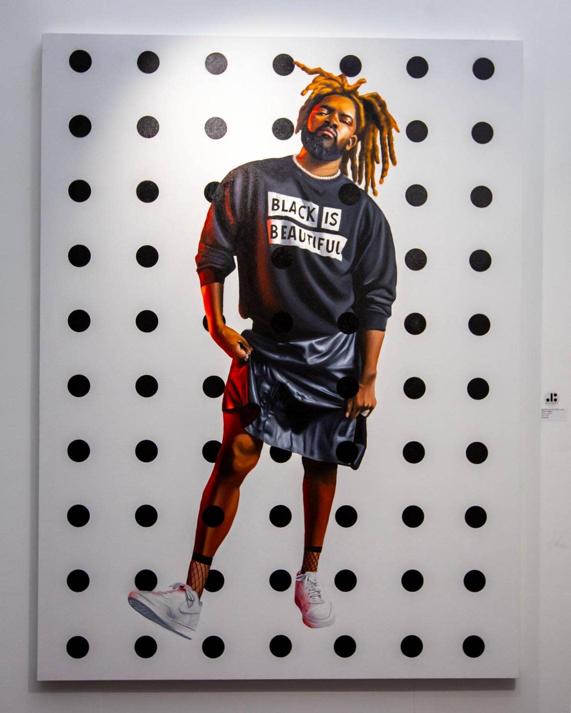 Artwork by artist Jeremy Biggers is displayed at the Art Prizm Fair during Art Basel in the Design District neighborhood of Miami, Florida, on Tuesday, November 29, 2022.