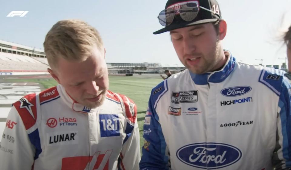 Kevin Magnussen and Chase Briscoe.