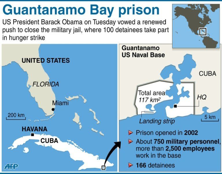 Graphic fact file on the US-run Guantanamo Bay prison in Cuba. The petition launched by Guantanamo's former chief military prosecutor Colonel Morris Davis was signed by more than 137,400 people by late Sunday for the president to bring some kind of closure to the fate of the terror suspects at the US prison on the eastern tip of Cuba