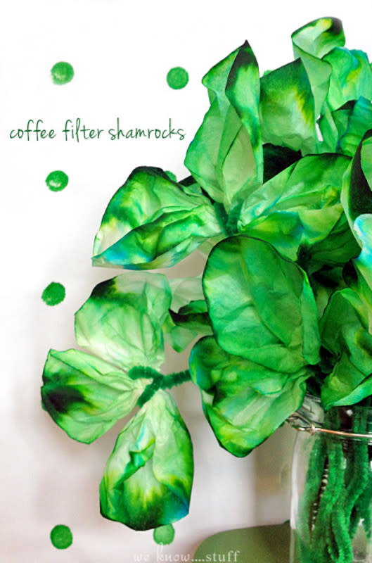 <p>We Know Stuff</p><p>Make a pretty bouquet of green flowers that won’t wilt! Kids will love dying simple coffee filters with green food coloring for a pretty plant that you can keep displayed all year long! Head over to <a href="https://www.weknowstuff.us.com/2013/02/kids-craft-coffee-filter-shamrocks.html" rel="nofollow noopener" target="_blank" data-ylk="slk:We Know Stuff;elm:context_link;itc:0;sec:content-canvas" class="link rapid-noclick-resp">We Know Stuff</a> to find out how!</p>