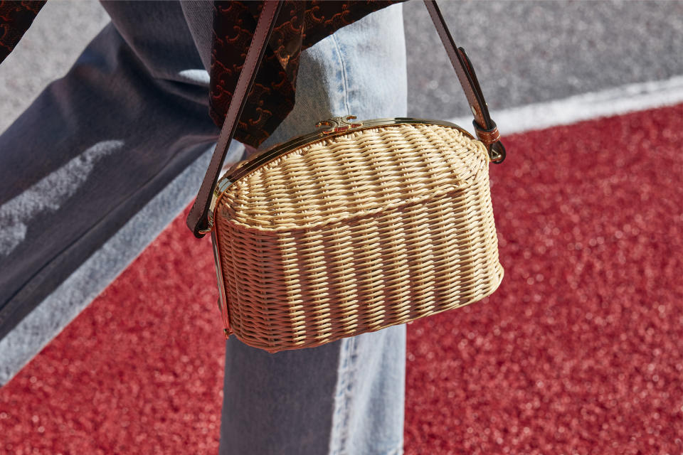 Celine Lunch Box Bag in wicker and calf leather. (PHOTO: Celine)