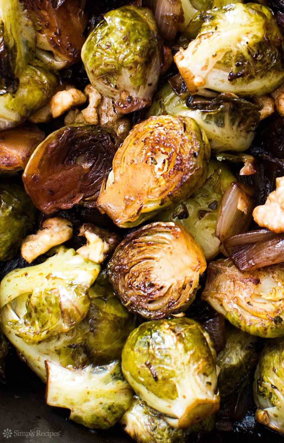 <strong>Get the <a href="http://www.simplyrecipes.com/recipes/balsamic_roasted_brussels_sprouts_and_shallots/" target="_blank">Balsamic Roasted Brussels Sprouts with Shallots recipe</a> from Simply Recipes</strong>