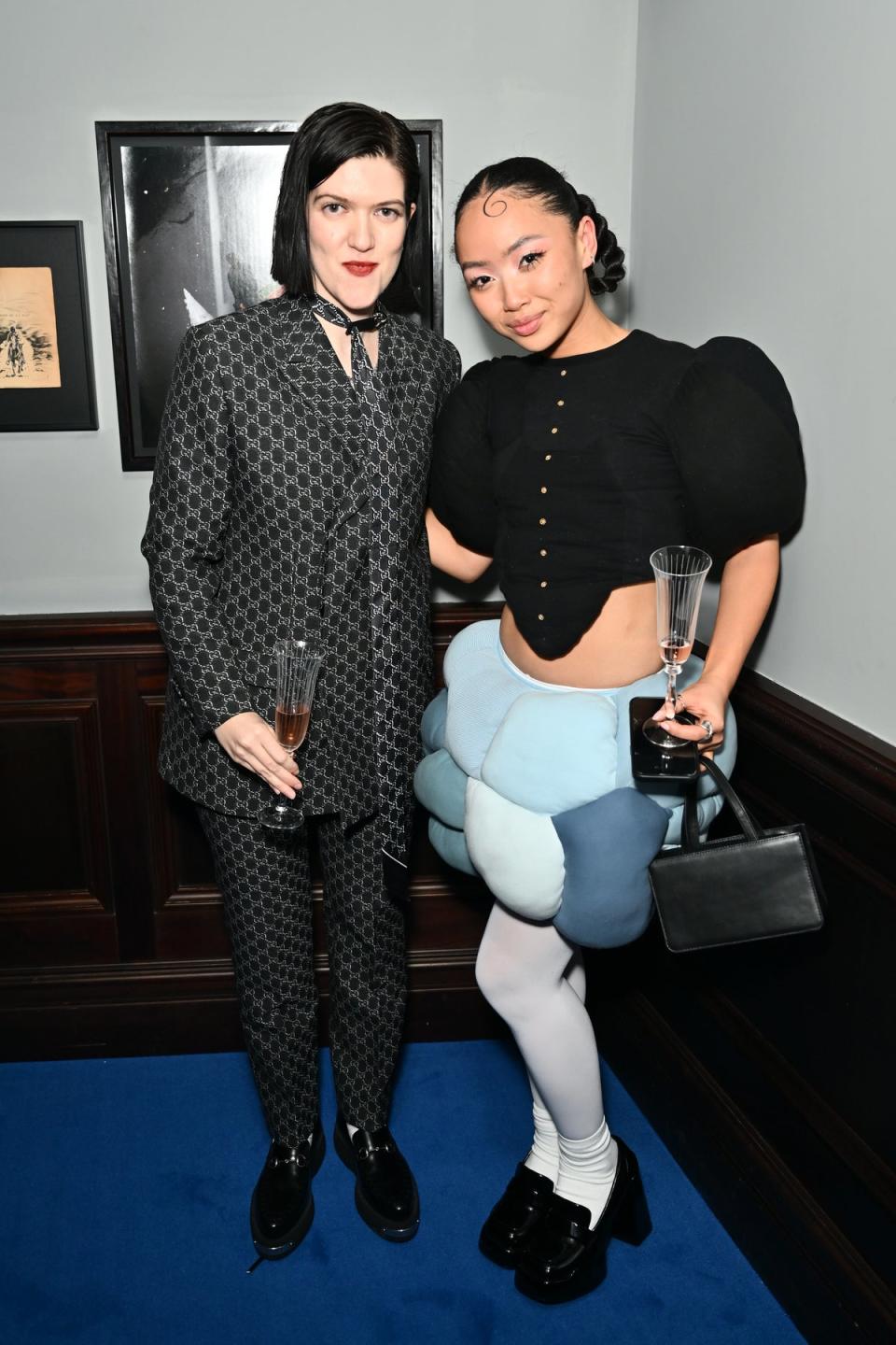 Romy Madley Croft and Griff at the Warner Music & Cîroc Vodka Brit awards after party at NoMad London, 2024 (Jed Cullen for Dave Benett)