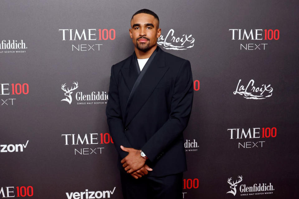 Jalen Hurts on Travis Kelce and Taylor Swift