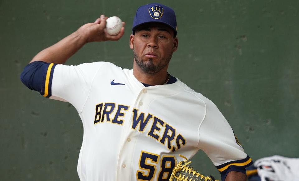 Milwaukee Brewers relief pitcher Miguel Sanchez hasn't played since June 21 due to right UCL discomfort.